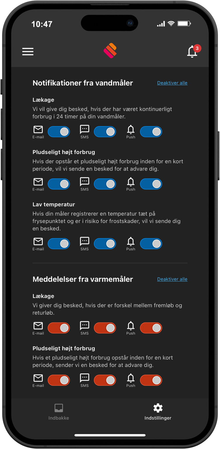 Image of notifications inbox on a phone.